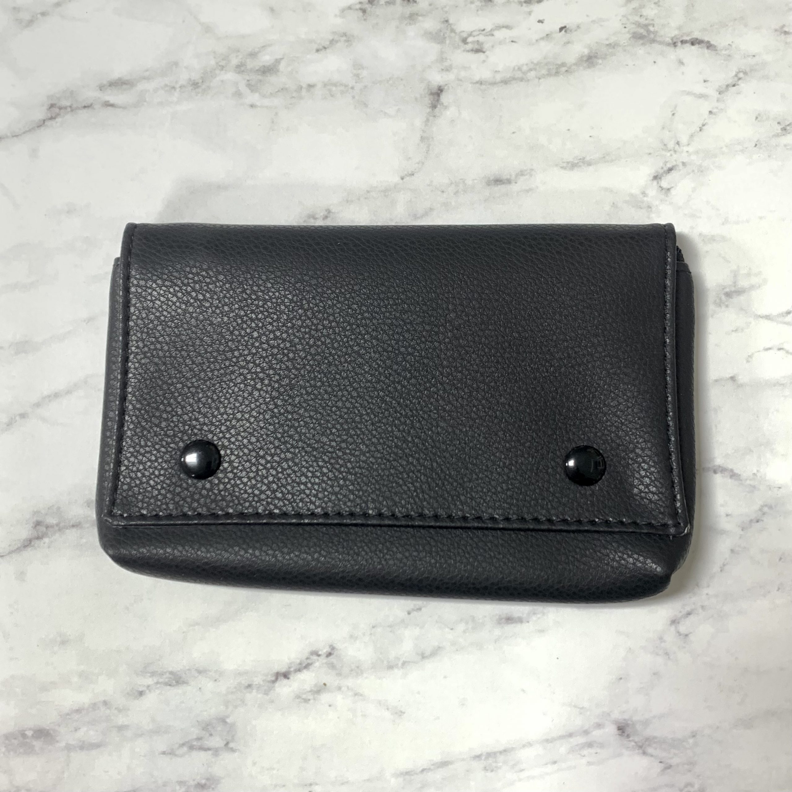 Black Leather Zipper/Fold over Tobacco Pouch - Boswell Pipes