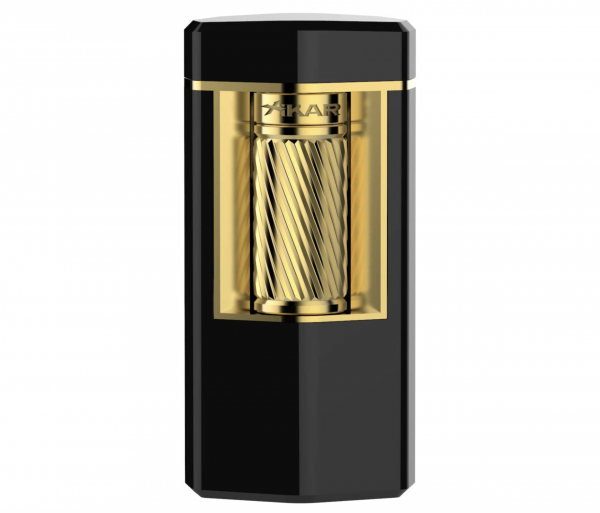 Xikar Meridian Triple Soft Flame Cigar Lighter Black & Gold