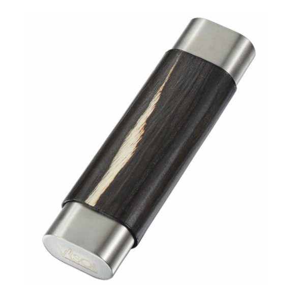 Visol Ryland Dark Exotic Wood & Stainless Steel Cigar Case