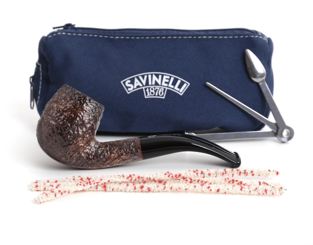 Savinelli Pipe: NEW One Starter Kit Rusticated (601) (6mm) Bent